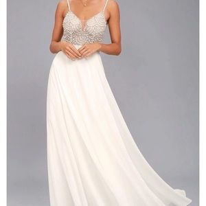 Lulus true love beaded maxi dress